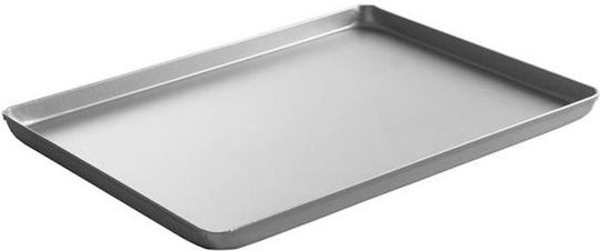 Hendi Metal Rectangular Serving Tray with Handles in Silver Color 40x30x2cm 808504 1pcs