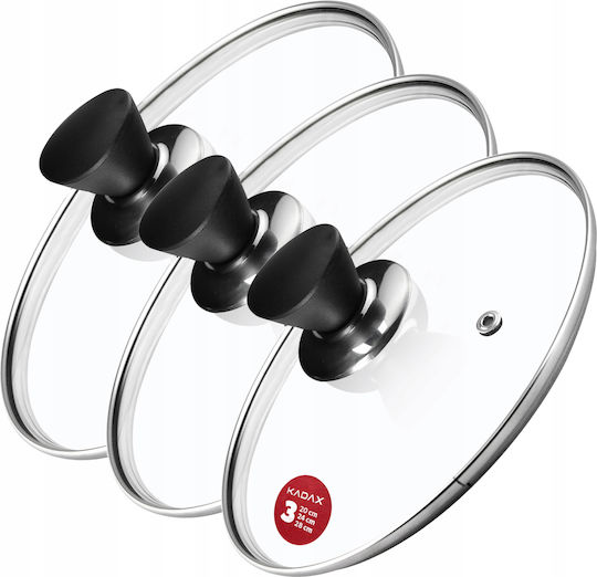 Kadax Capac Pentru Oală Din Sticlă 28cm 3 Bucăți 31561