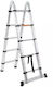 Kevard Teleskopische Leiter Aluminium Stufen mit maximaler Höhe 3.2m Klappbar