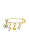 Kiriakos Gofas Child Safety Pin made of Gold 9K for Girl
