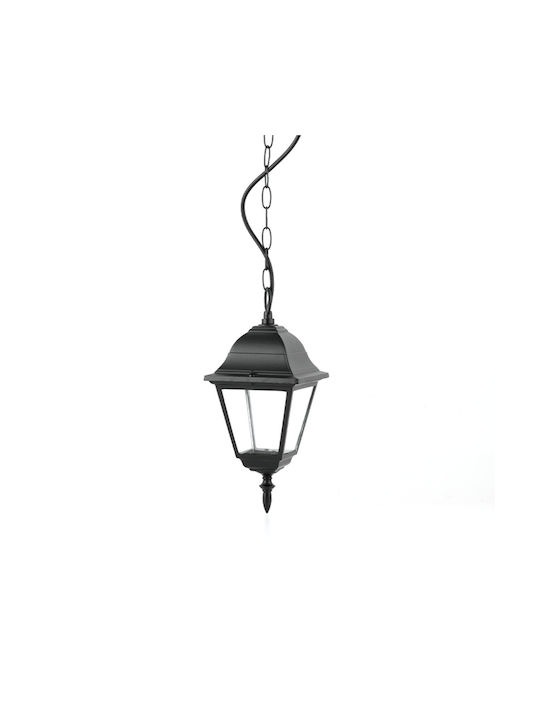 Aca Outdoor Hanging Ceiling Light E27 in Black Color HI6045BMS