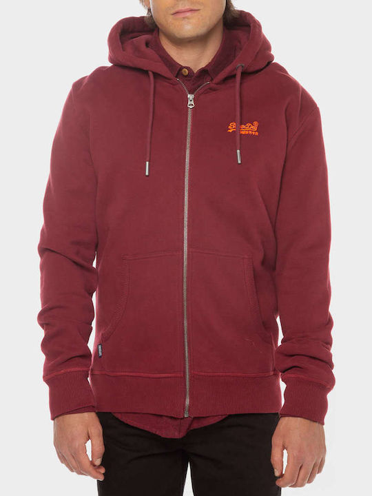 Superdry D2 Ovin Red Hooded Cardigan