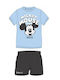 Disney Kinder Schlafanzug Sommerlich Blau Σέτ Mickey Mouse & Friends Boy's Pajamas Dis M