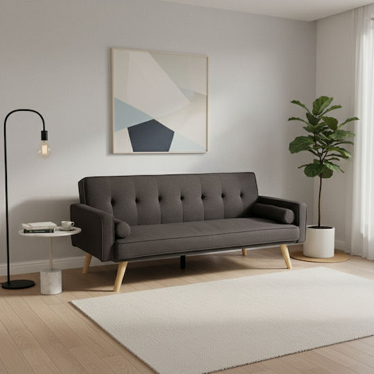 Rony Τριθέσιος Καναπές Κρεβάτι Brown/grey 179x80x75εκ.