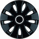 Jestic Car Hubcap Set Aura with Mitsubishi Emblem 14" 4pcs Black