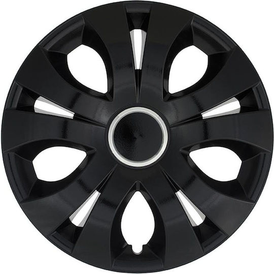 Jestic Car Hubcap Set with Dacia Emblem 14" 4pcs Black