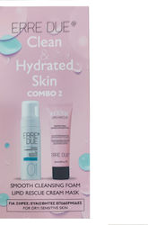 Erre Due Clean Hydrated Combo 2 Smooth Cleansing Foam Lipid Rescue Cre