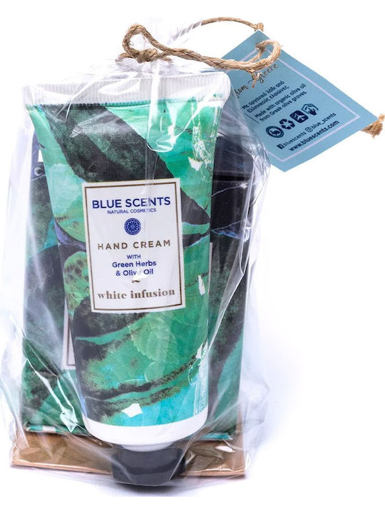 Set Cadou Mini Blue Scents White Infusion Cremă de Mâini 75ml & Săpun de Lux 135g