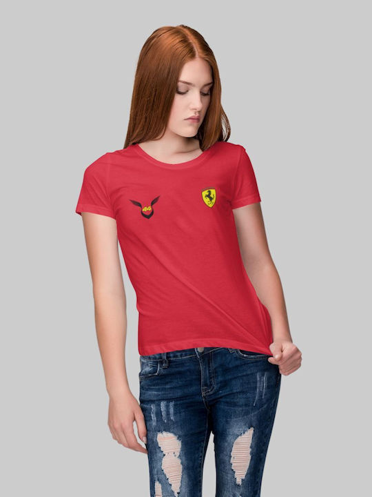 Lewis Hamilton Ferrari Tricou W Aripi Roșu