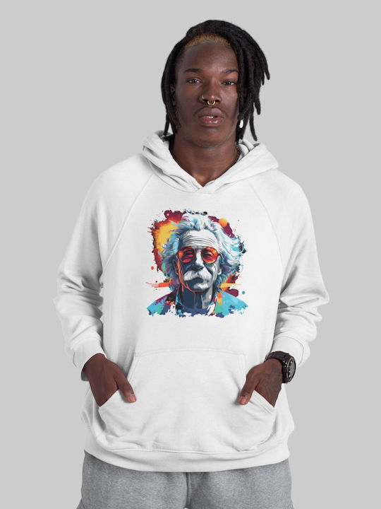 Albert Einstein Hoodie White