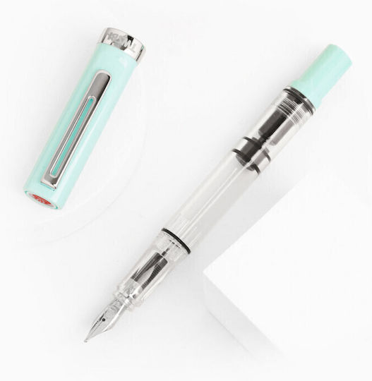 Twsbi Kalligraphiefüller Mittel Grün mit Grün Tinte