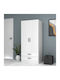 Doppeltür Kleiderschrank Ricardo White 80x51.8x181cm