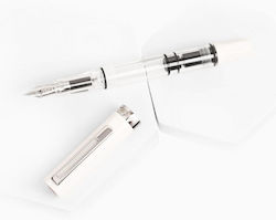 Twsbi Eco Stilou cu Piston Pană de Scris cu Cerneală Albă