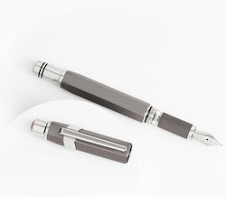 Twsbi Precision Gunmetal Fountain Pen Peniță de Caligrafie Extra Fine Gri din Aluminiu