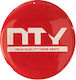 NTY Car Signal Stickers with Enamel Coating 7.2 x 7.2cm for Car Wheels in White Color 4pcs