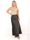 Ellen Satin Skirt Black