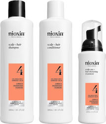 Nioxin Promo Scalp & Hair System 4 Shampoo Progressive Thinning 300ml & Conditioner 300ml & Treatment Serum 100ml