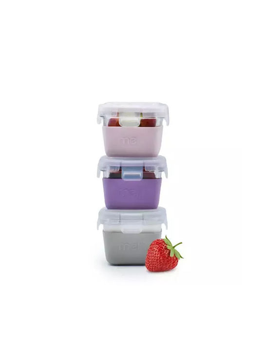 Melii Microwave Glass Lunch Box Multicolour 3pcs