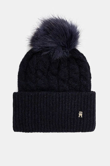 Beanie Γυναικείος Σκούφος Πλεκτός σε Μπλε χρώμα