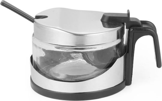 Cheese Dish Stainless Steel Lid with Spoon 13x9.6x7.5cm W3756e