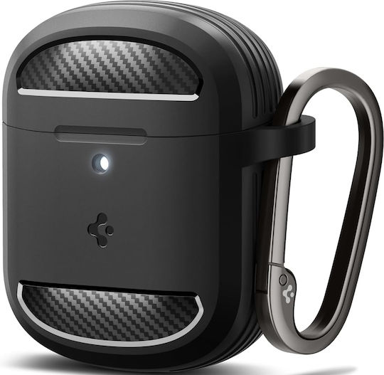 Spigen Rugged Armor Θήκη Σιλικόνης σε Μαύρο χρώμα για Google Pixel Buds Pro