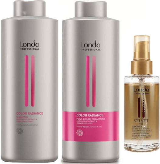 Londa Professional Set Tratamente Pentru Păr Pentru Păr Vopsit Cu Șampon Mască Și Ulei 3 Bucăți