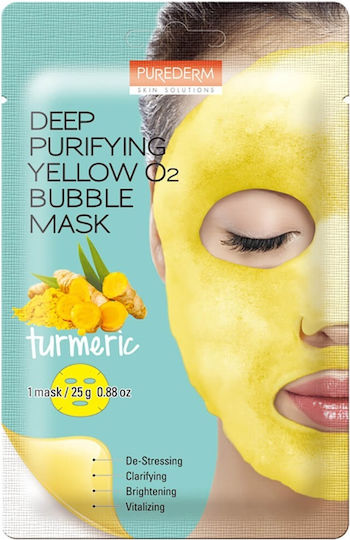 Purederm Korean Turmeric Bubble Face Cleansing Mask 25g