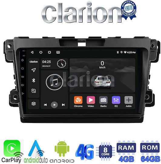 Clarion Ηχοσύστημα Αυτοκινήτου για Mazda CX-7 2006> (Bluetooth/USB/WiFi/GPS/Apple-Carplay/Android-Auto) με Οθόνη Αφής 9"