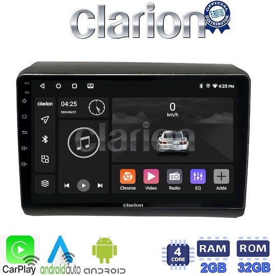 Clarion Ηχοσύστημα Αυτοκινήτου για Peugeot Partner Fiat Ducato Citroen Jumper 2012> (Bluetooth/USB/WiFi/GPS/Apple-Carplay/Android-Auto) με Οθόνη Αφής 9"