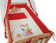 Beboulino Σετ Λίκνου Stork Red 6τμχ