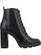 Leather Women's Ankle Boots Black