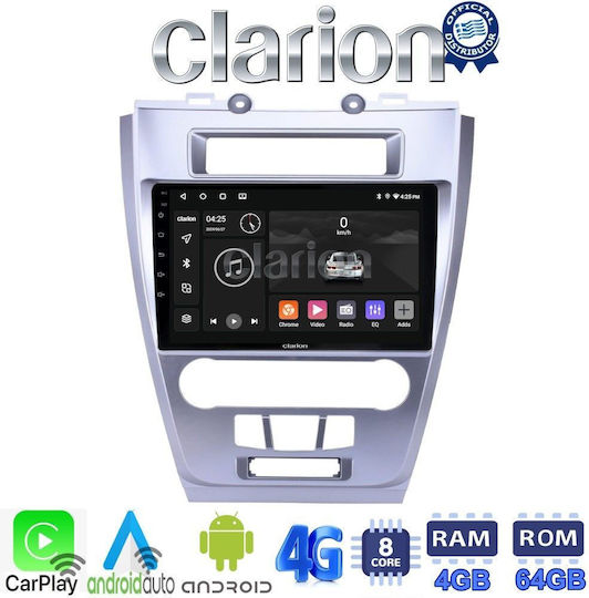 Clarion Car Audio System for Ford Fusion 2012>2017 (Bluetooth/USB/WiFi/GPS/Apple-Carplay/Android-Auto) with Touch Screen 9"