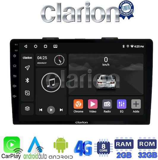 Clarion Auto-Audiosystem für Fiat 500L 2012> (Bluetooth/USB/WiFi/GPS/Apple-Carplay/Android-Auto) mit Touchscreen 9"