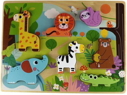 Ξύλινο Παιδικό Puzzle Chunky Puzzle Pet για 12+ Ετών 8pcs Tooky Toys