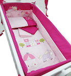 Beboulino Baby Cradle Bedding Set Princess 6pcs Pink