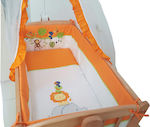 Beboulino Baby Cradle Bedding Set Monkey 6pcs Orange