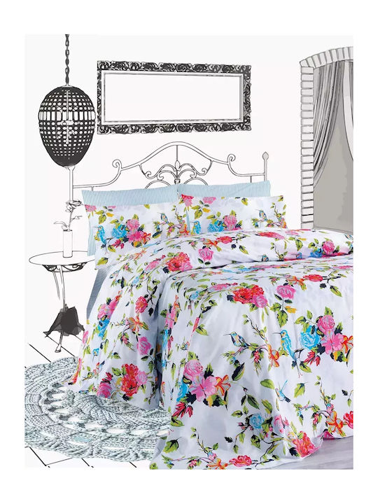 Makis Tselios Home Set Pilotă Super Dublu 240x250cm Multicolor 3buc