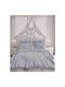 Makis Tselios Home Duvet Set Queen 220x240cm Blue 3pcs