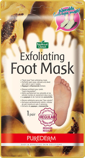 Șosete Exfoliante Vegane Purederm pentru Picioare Mărime până la 43 1 Pereche 2x20ml