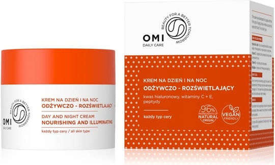 Omi Κρέμα Προσώπου για Ανάπλαση & Λάμψη με Υαλουρονικό Οξύ & Βιταμίνη C 50ml