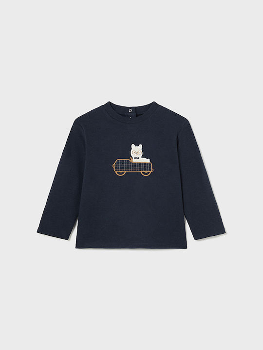 Mayoral Kids Blouse Long Sleeve navy blue