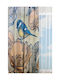 Oyo Home Sl Fpr 14as New 240cm Blue-yellow Bird On A Flower Curtains 140cm