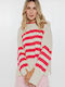 Damen Pullover Gestreift Fuchs
