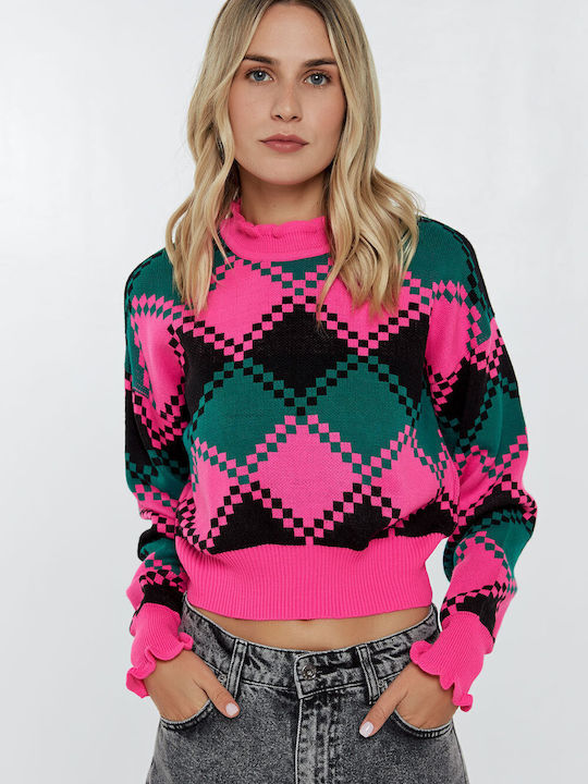 Women's Crop Sweater Fuchs