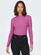 Only Women's Long Sleeve Sweater Fuchsia