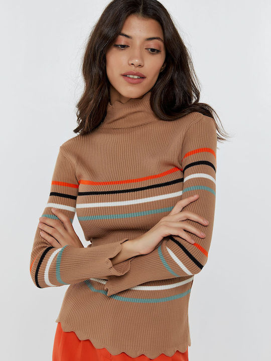 Women's Sweater Striped Beige