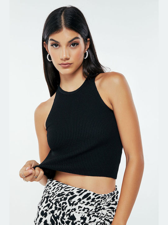 Women's Crop Top Sleeveless Black