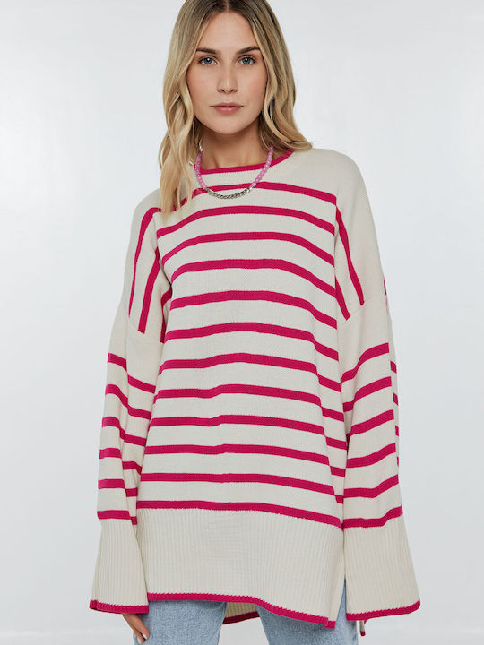 Women's Sweater Striped Fuchs