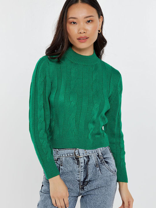 Women's Crop Sweater Green