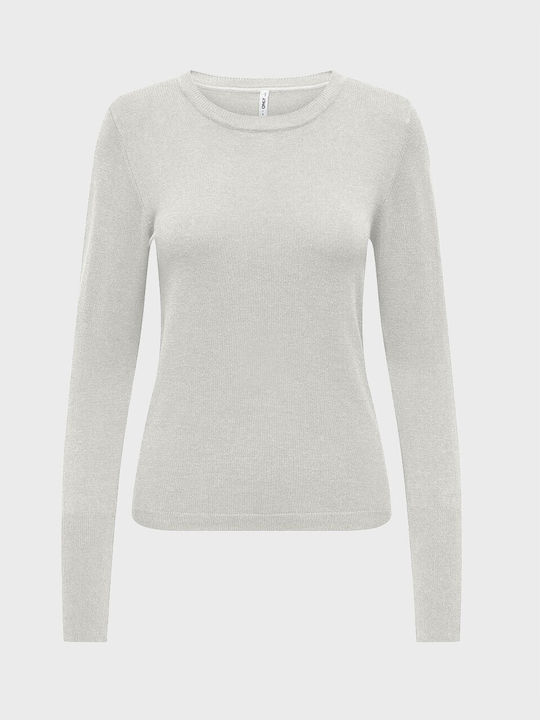 Only Damen Pullover mit Knöpfen White